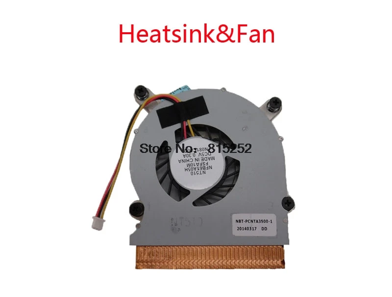 Ноутбук радиатор и вентилятор для Foxconn NT510 NFB61A05H FSFA10M NBT-PCNT510-1 NBT-PCNTA3500-1 DC5V 0.3A и вентилятор процессора