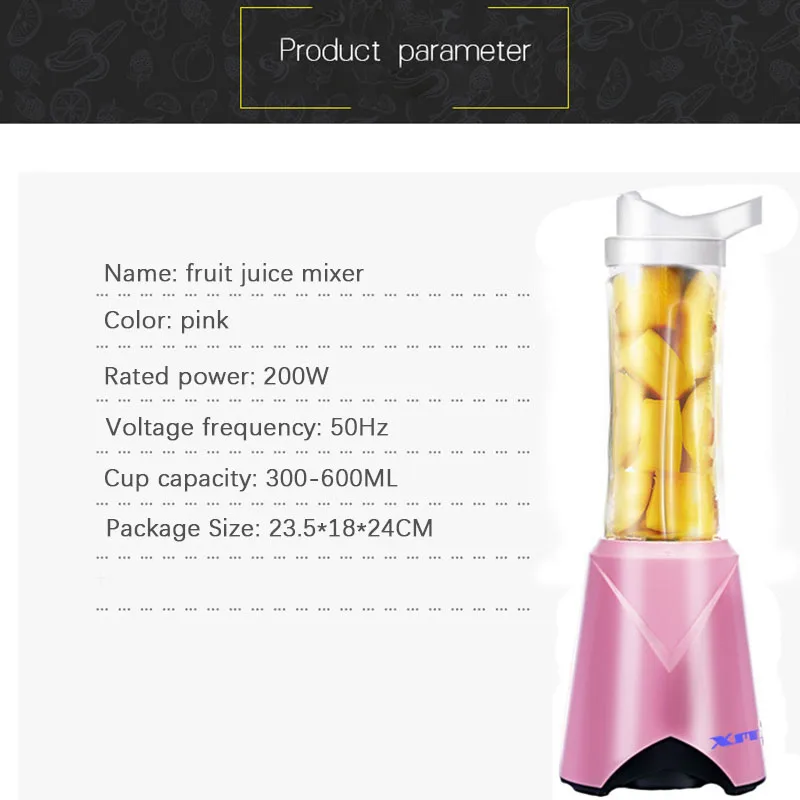 Многофункциональный портативный Миксер для сока мини соковыжималка сохранения