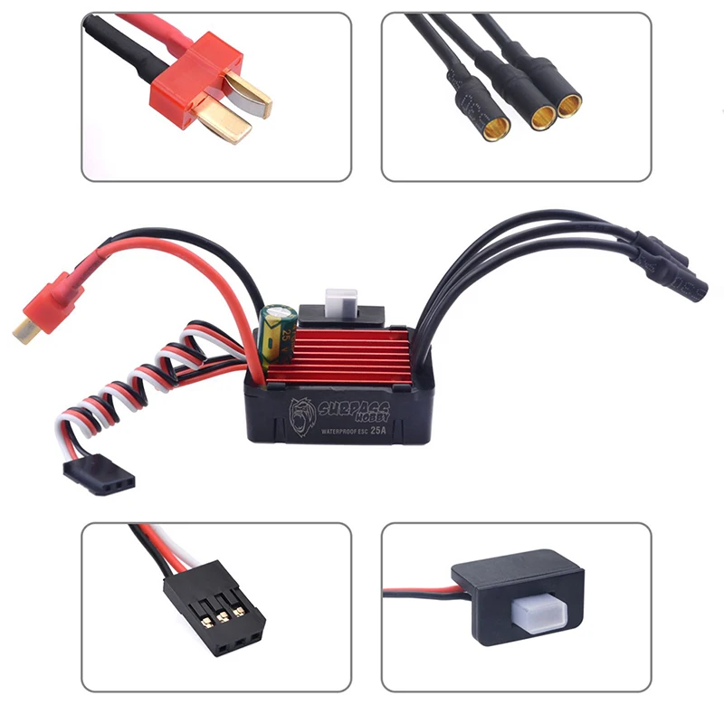 Водонепроницаемый Электрический регулятор скорости SURPASS HOBBY KK Brushless 25A ESC для