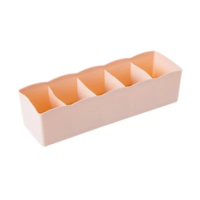 A-Pink MeyJig, женское нижнее белье, бюстгальтер, носки, галстук, коробка для хранения, 5 сеток, Настольный ящик, для мелочей, косметический Органайзер, пластиковый контейнер - Цвет: A-Pink