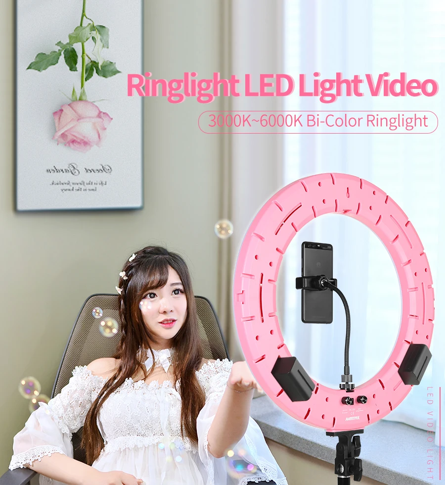 AMBITFUL RL-480 1" 45 см светодиодный светильник с регулируемой яркостью 60Ws 3000~ 6000K 480 светодиодный светильник с подставкой для фото видео светильник ing Kit