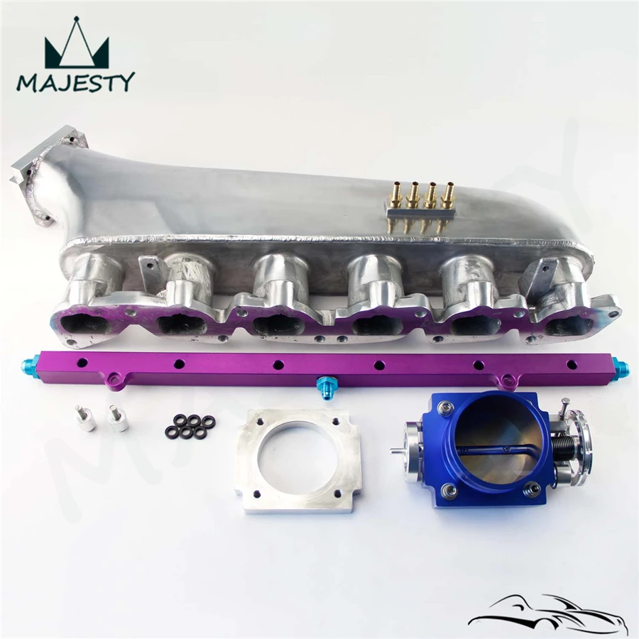 Полированный впускной коллектор воздуха + Корпус дроссельной заслонки 80 мм для