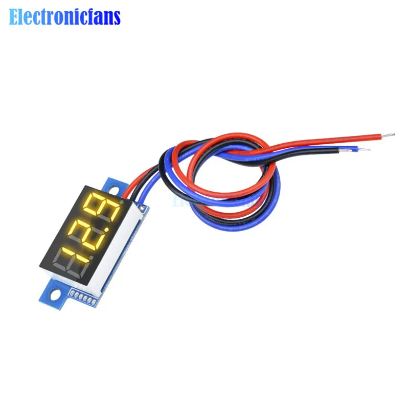 Желтый светодиодный панельный Цифровой вольтметр DC 0 99 9 V|yellow led|led yellowvoltmeter dc |