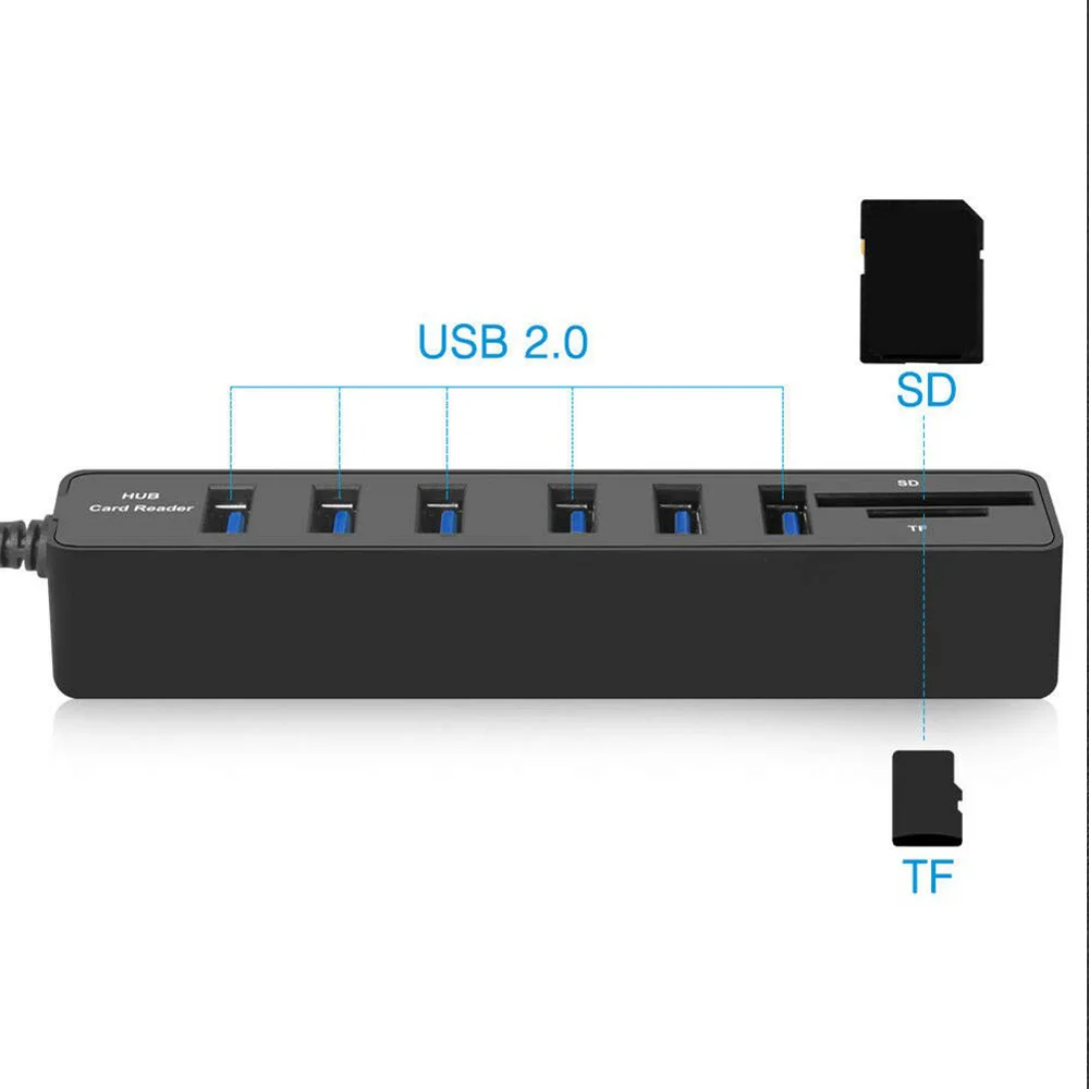 Usb-концентратор 3,0 Мульти USB 3,0 usb-хаб высокого Скорость 5/8 Порты хаб TF/SD Card Reader все в одном для ПК Компьютерные аксессуары
