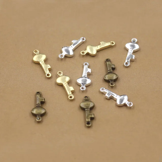 15x5 мм многоцветные Позолоченные пустые латунные винтажные Брелоки для ключей