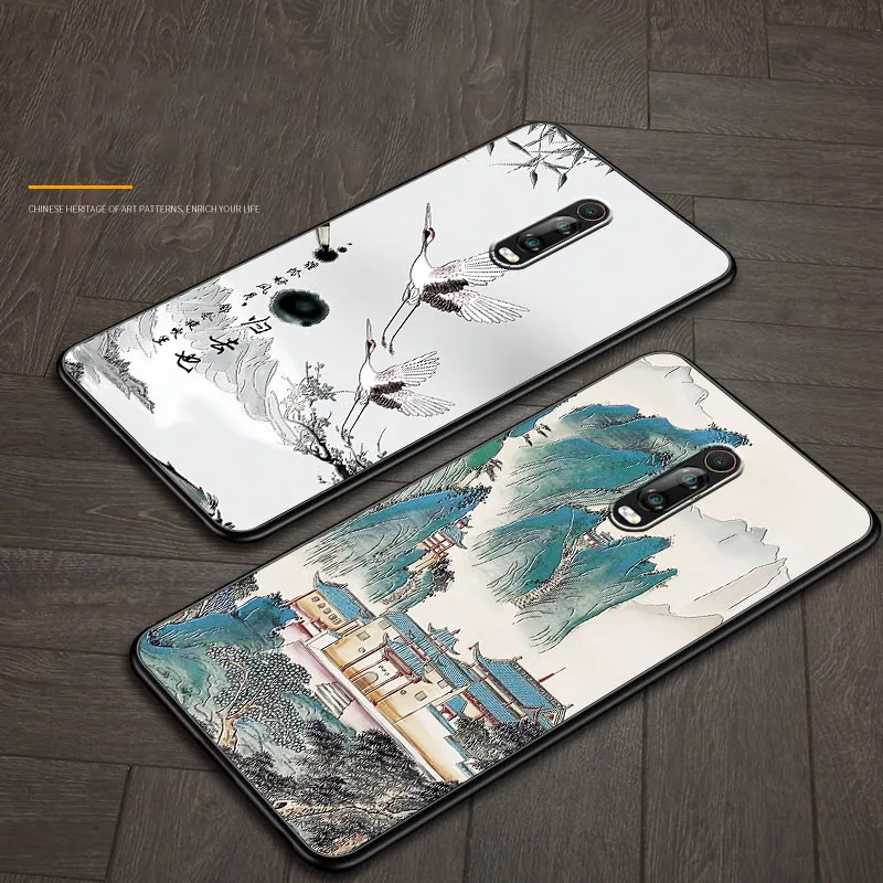 Рельефный Винтажный чехол в японском и восточном стиле для Xiaomi Redmi K20 Pro 9T PRO крана