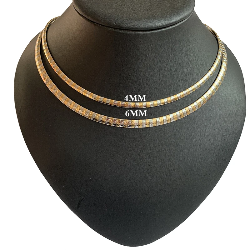 Women Choker Stainless Steel Jewelry Necklace Gold Filled Collar Chain New Style For Girl - Окраска металла: GOLD SILVER
