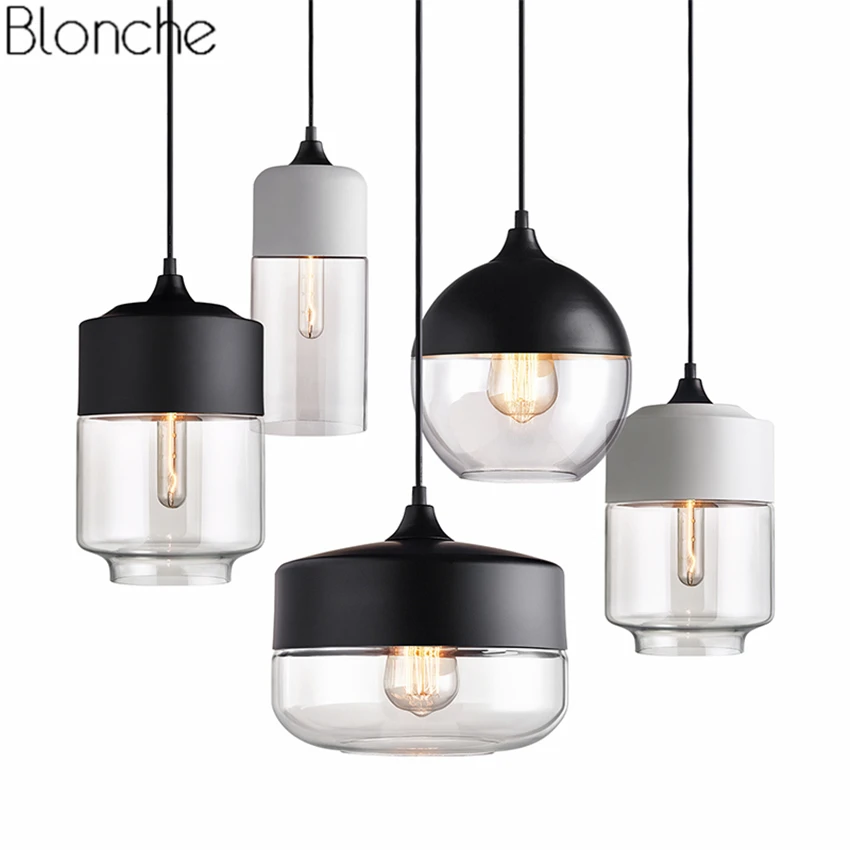 Скандинавский стеклянный подвесной светильник s светодиодный Лофт Подвесная