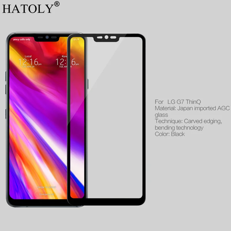 HATOLY закаленное стекло для LG G7 3D полное покрытие защитная пленка Защита экрана thinq
