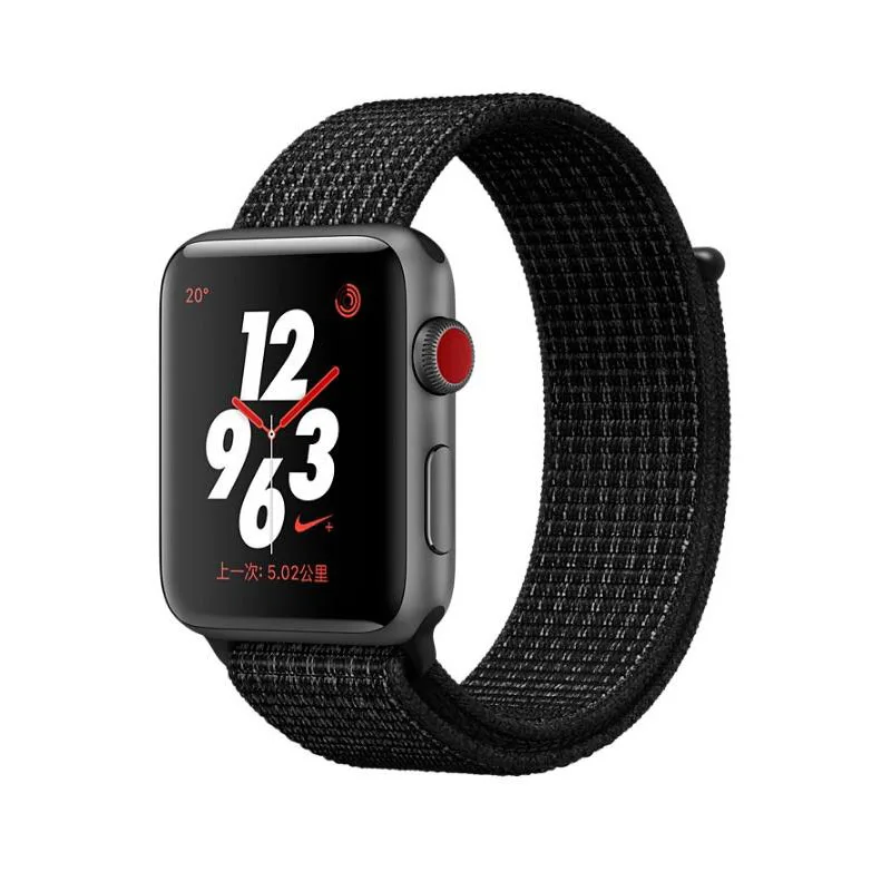 Black White Ремешок для Apple Watch 44 мм 40 мм 42 мм 38 мм дышащий нейлоновый ремешок для iWatch серии 5 4 3 2 1 сменный ремешок спортивный ремень-петля - Цвет ремешка: Black White