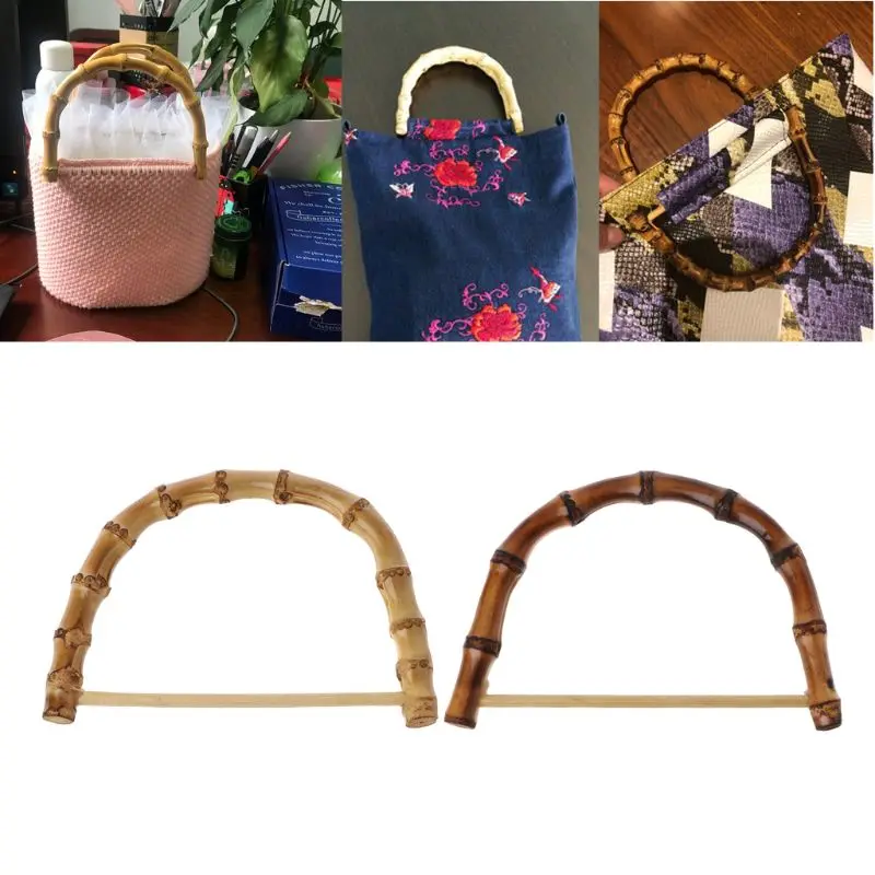 1 шт. D форма бамбуковая ручка для ручной работы сумки DIY Tote Кошелек Рамка для изготовления сумки вешалка 11 см