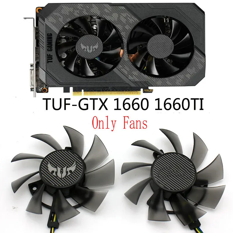 Оригинальный охлаждающий вентилятор для видеокамеры ASUS TUF GTX 1660 1660TI FD8015U12D DC12V