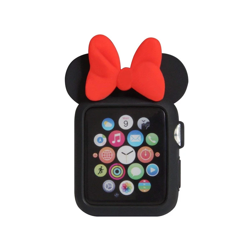 Для Apple Watch Series 1 2 3 4 Mouse Женский мягкий силиконовый защитный чехол с Минни Маус для