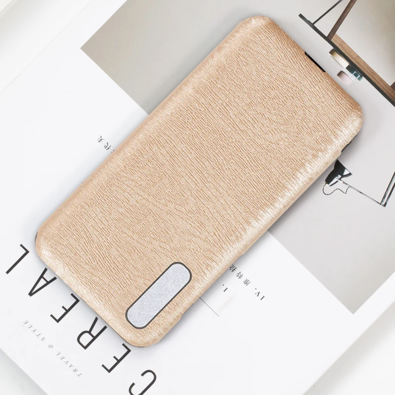 Чехол из искусственной кожи с деревянным покрытием для Samsung Galaxy A70 мягкий