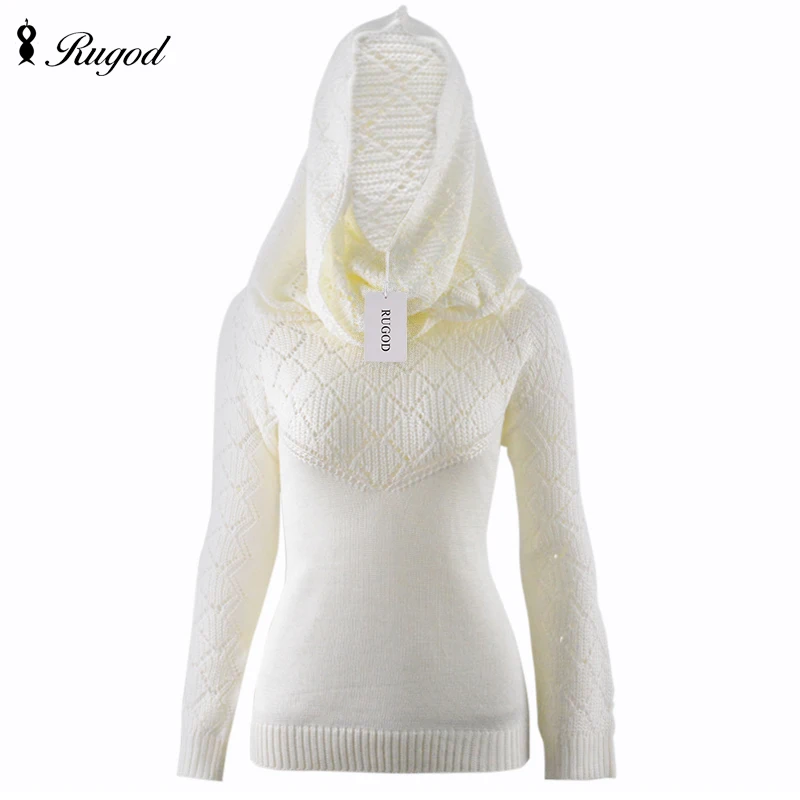 Женский классический теплый свитер RUGOD мягкий пуловер с золотыми пуговицами и