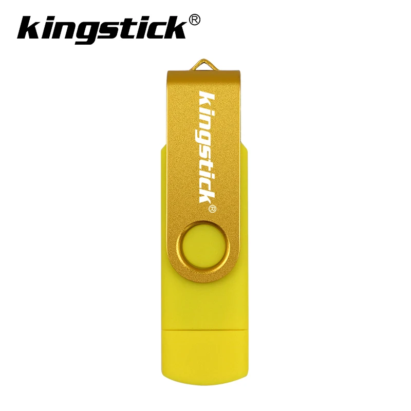 YELLOW USB 3,0 карта памяти OTG металлический usb флеш-накопитель 16 ГБ 32 ГБ 64 ГБ флеш-накопитель usb Реальная емкость cle usb для телефона Android - Цвет: YELLOW