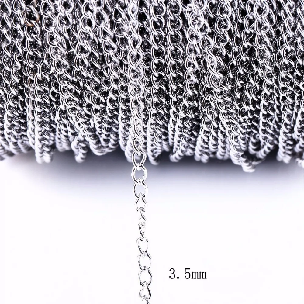 Цепочка Из Нержавеющей Стали для изготовления украшений сделай сам 10 м 1 5/2 5/6