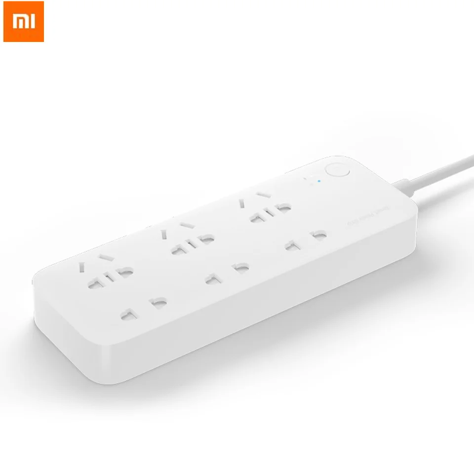Xiao mi jia умный блок питания Интеллектуальный 6 портов WiFi беспроводной пульт дистанционного включения/выключения питания с телефоном mi APP управление 2500 Вт