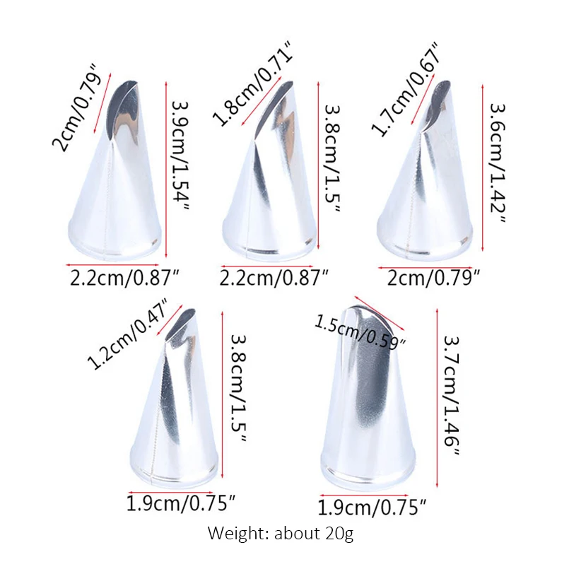 5 шт./компл. в форме розы насадка Нержавеющая сталь насадки для кондитерского