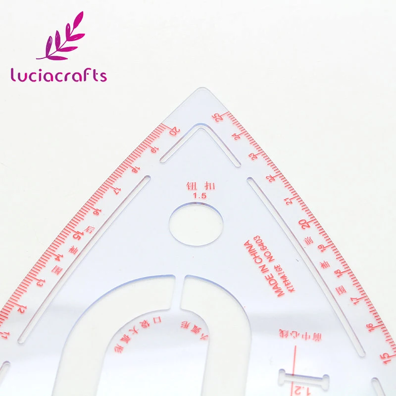 Lucia crafts 1 шт./лот 13,2*20,8 см Кнопка позиционирования карманы воротник рисунок линейка портного кривой швейные инструменты J0121