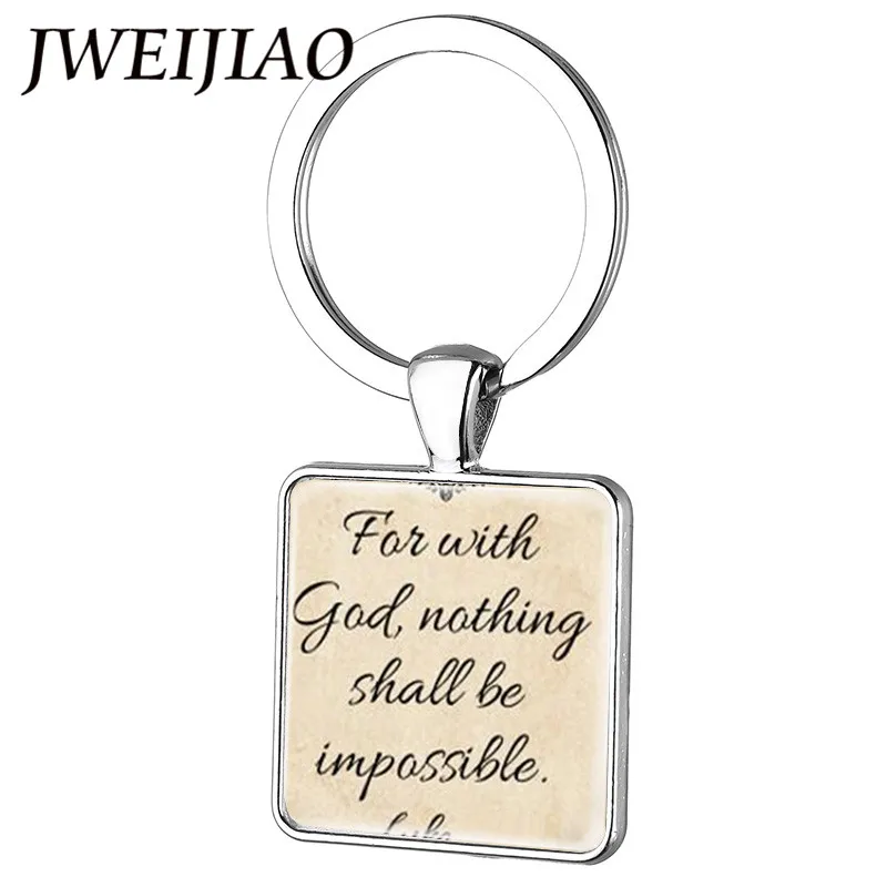 JWEIJIAO Библейский стих брелок филиппийский 4:13 я могу сделать все через Christ Key Ring