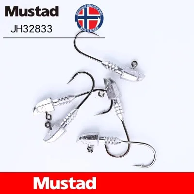 Mustad Крючки для рыбалки JH32833 крючок с свинцовой головкой из высокоуглеродистой