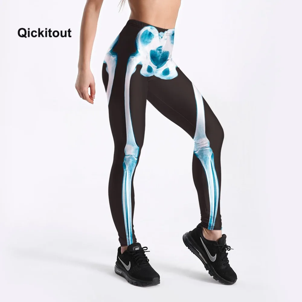 Qickitout леггинсы 2016 летние новые модные женские для фитнеса Новый светильник синий