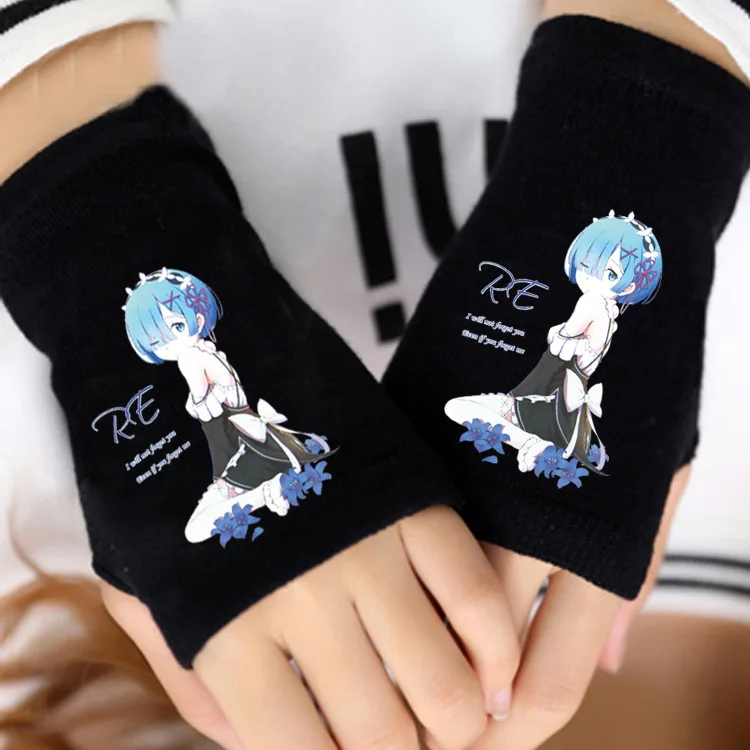 

Хлопковые перчатки Re:zero Emilia для набора текста, перчатки на полпальца, зимние теплые перчатки для студентов