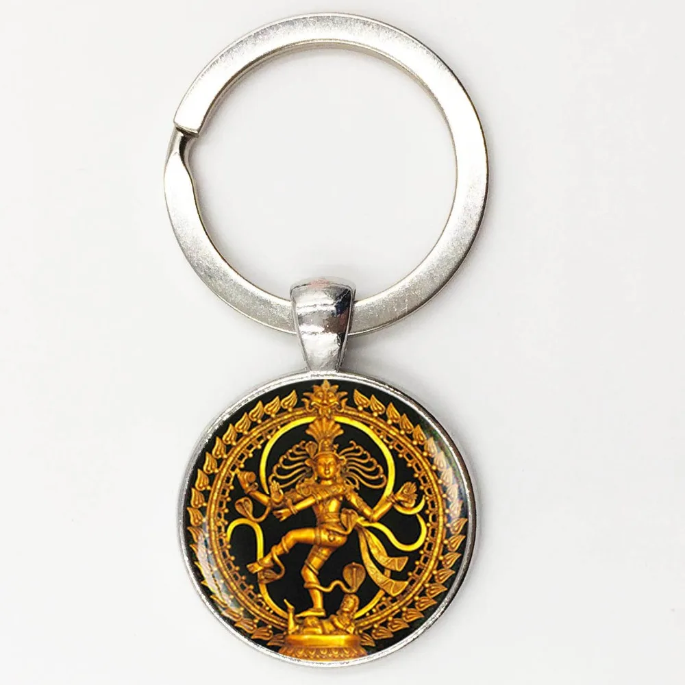 Высокое качество буддийские стеклянный камень цепочка для ключей занятий йогой