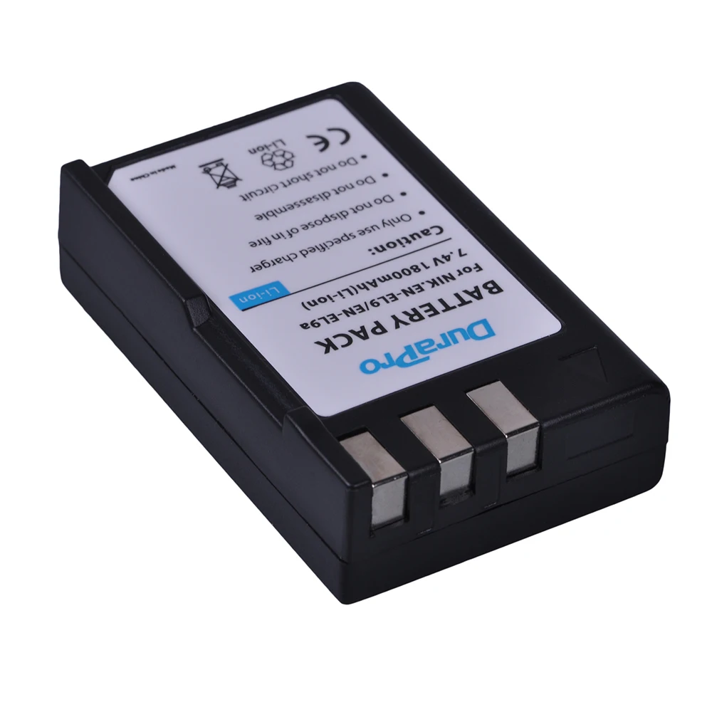 DuraPro 1 шт. 1800 мАч аккумулятор для фотоаппарата Nikon EN EL9 D40 D40X D60 D3000 D5000|battery for nikon|camera