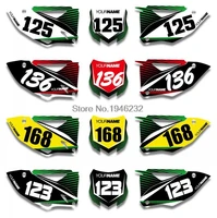 custom backgrounds graphics sticker decals number plate for kawasaki kx450f kxf450 2013 2014 2015