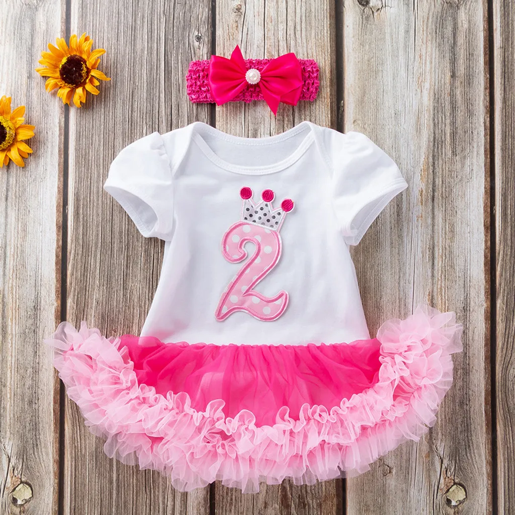 Детское платье для девочек детское с короткими рукавами и цифровым принтом дня