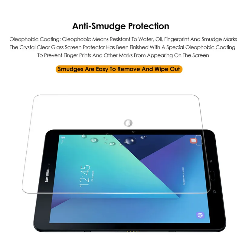 Qosea 9H Tempered Glass For Sumsung Galaxy Tab S3 9.7&quot Clear Protective Film Explosion-proof Screen Protector | Мобильные