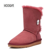2019 european high quality snow boots real sheepskin 100natural wool womens boots free delivery 6 colors