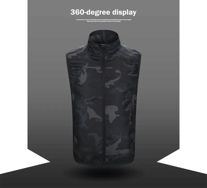 Summer Outdoor Cooling Fishing Vest Smart Air Conditioning Clothing USB Fan Men Tactical Hunting Hiking | Спорт и развлечения