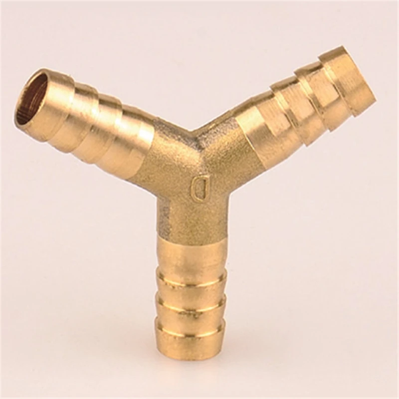 

10 pcs Y Pipe Fitting 6 8 10 12 mm Barb Hose Copper Quick Coupling Straight Head Straight Water Pipe Pet Garden Household