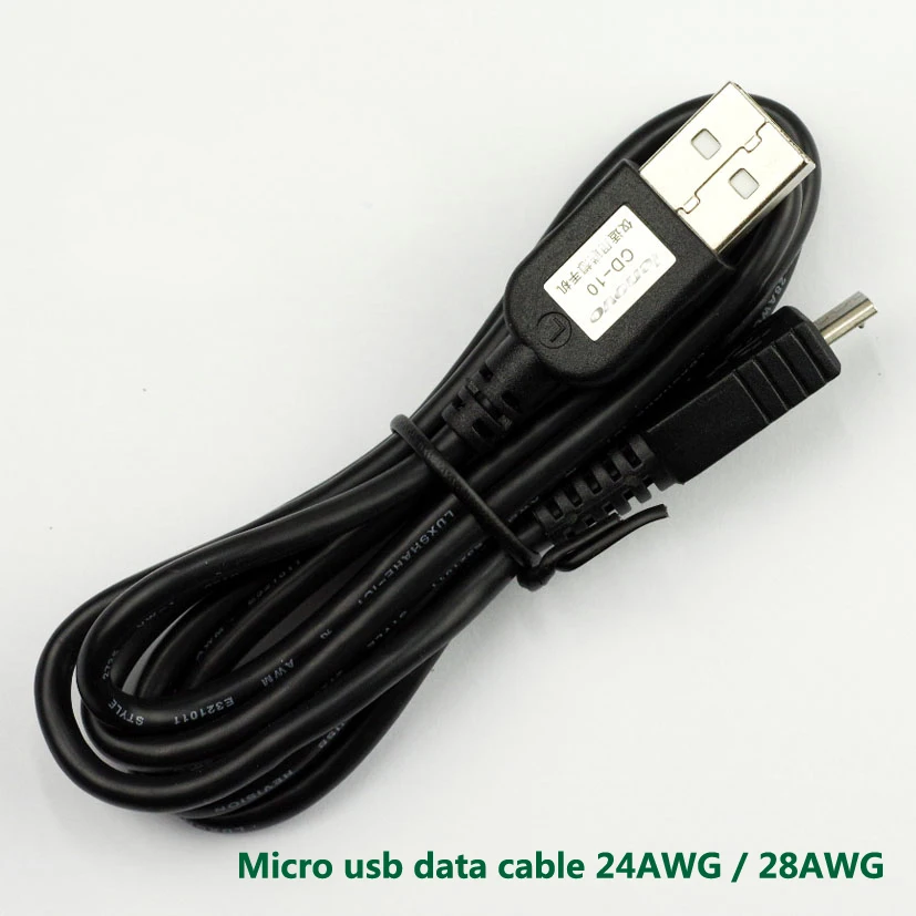 Micro USB кабель для передачи данных 24AWG/28AWG двойной экранированный 1 м оптовая
