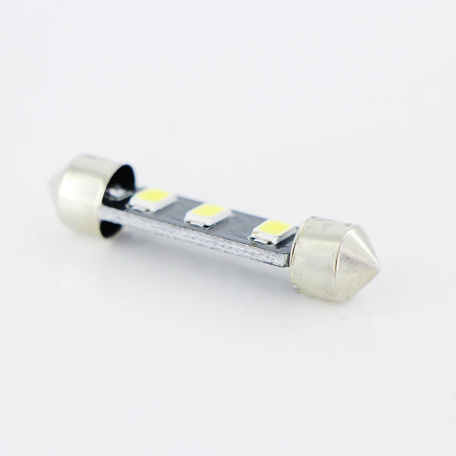 2x для VW Polo Sharan II Touran Touareg Licese Plate белая лампочка 39 мм 3 SMD LED CANBUS без ошибок|error free|error