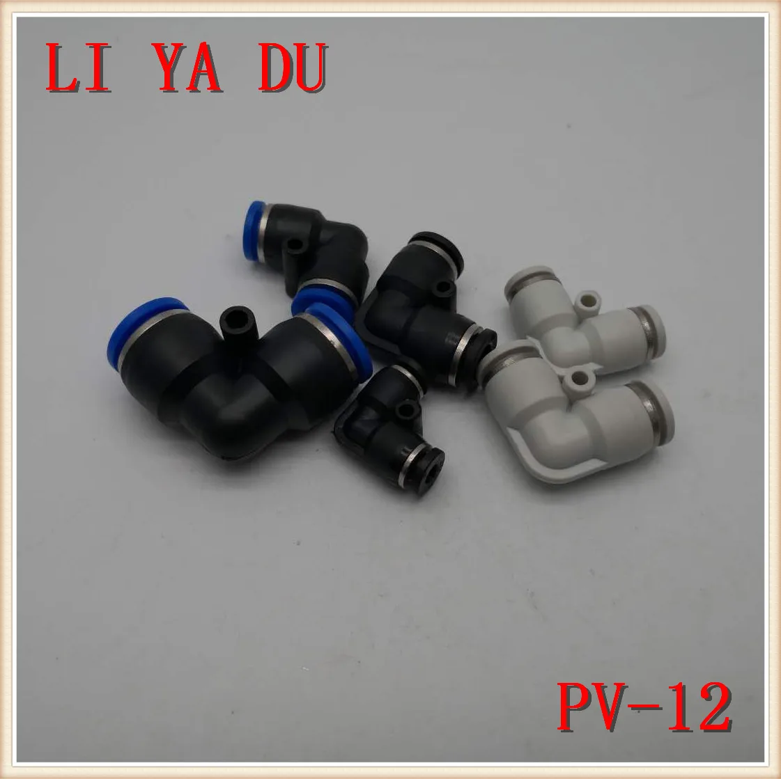 

50PCS/LOT PV-12 pneumatic pipe joint quick connector right angle 90 degree plastic elbow