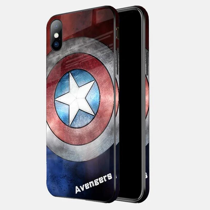 Чехол для очков для iphone XS MAX XR X 10 6plus Marvel Бэтмен Человек-паук Чехлы для iphone 6 S 6 S plus iphone 7 8 Plus цветной чехол
