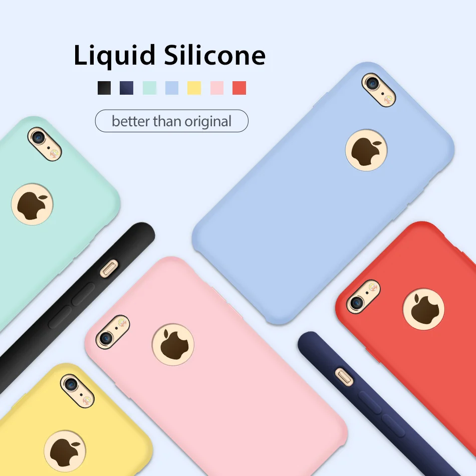 TORRAS Liquid Silicone Case for iPhone 6 6s Plus 7 Phone Shock-proof Cover Apple Microfiber Luxury Cases |