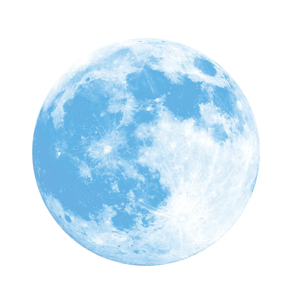 3D светящиеся наклейки на стену 50 см светится в темноте Луна земля для детской