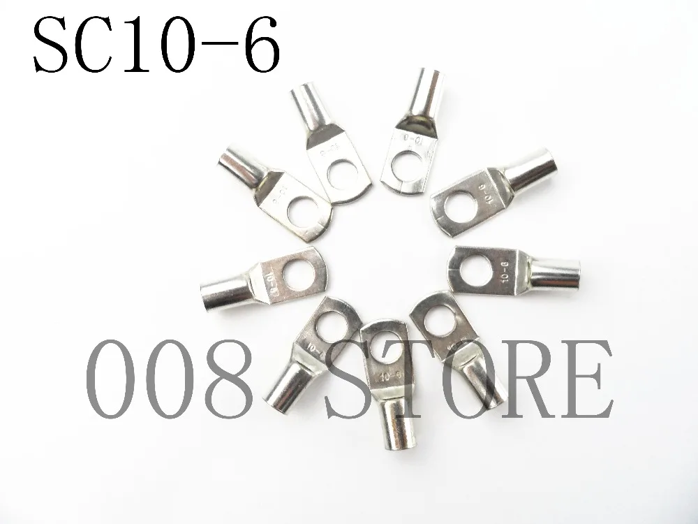 20 шт 50 в наборе SC10 6 шипорезный медная Соединительная клемма болт отверстие