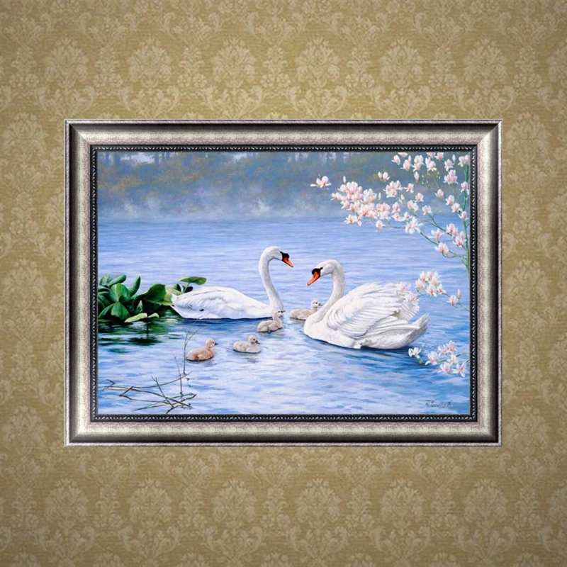 Алмазная 5D картина сделай сам вышивка с лебедем озером Набор для вышивки