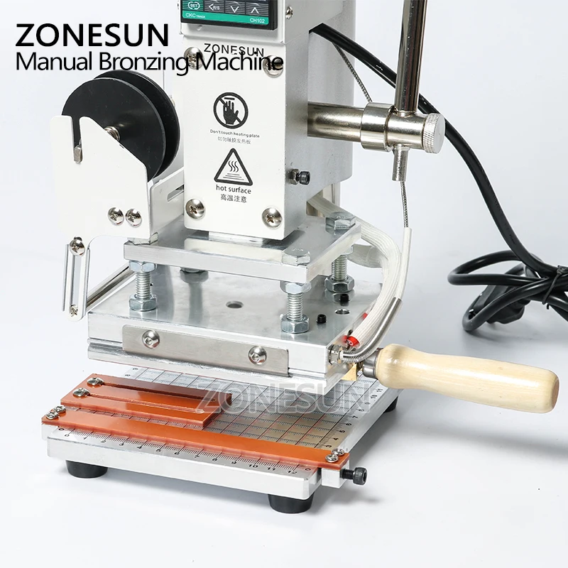 ZONESUN ZS-100 двойного назначения ручной логотип горячего тиснения фольгой машина для тиснения тепла пресс машина для ПВХ карты кожи и бумаги