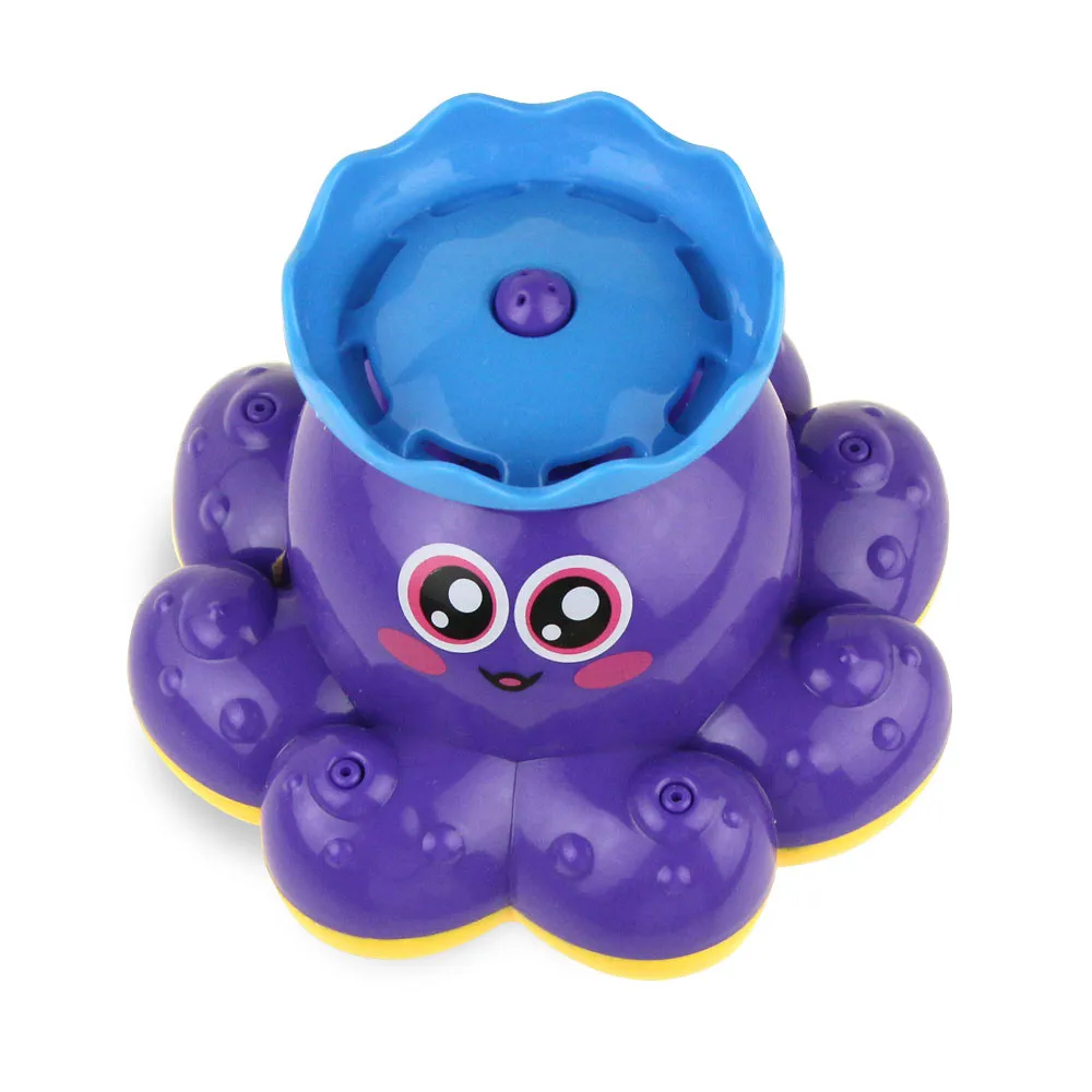 purple Детские игрушки для ванной мини-распылитель воды Осьминог детские игрушки для бассейна вращающееся Распыление воды игрушки осьминоги для детей} - Цвет: purple