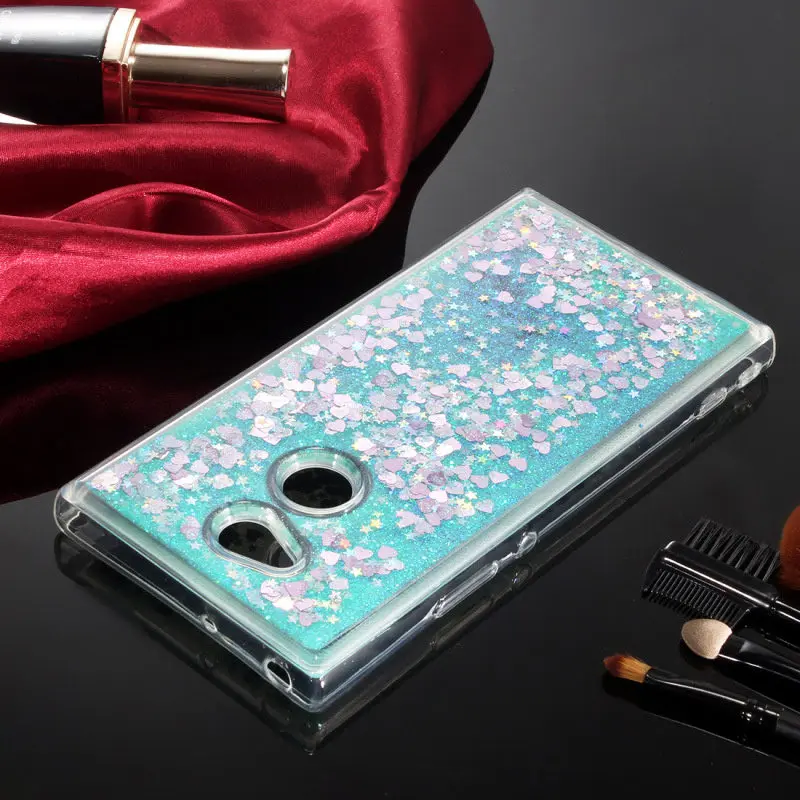 For Fundas Sony Xperia L2 Case Cover Soft Liquid Glitter Silicone TPU Phone Coque L 2 | Мобильные телефоны и аксессуары