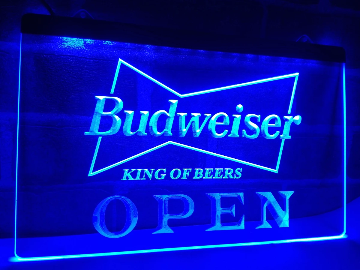 LE113 открытый Budweiser пиво NR Паб Бар светодиодный неоновый светильник вывеска для