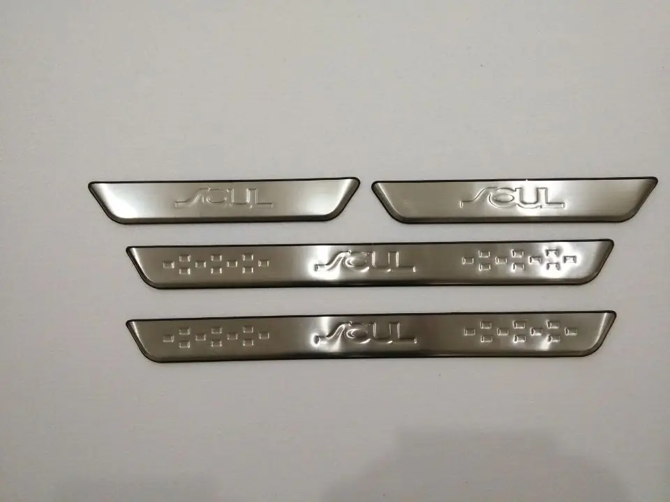 Педаль Добро пожаловать idos для Kia SOUL 2010 2013 из нержавеющей стали Scuff Plate/Door порог