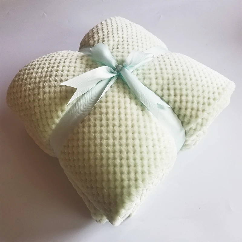 water green Microfine массивное вязаное одеяло утяжеленное флисовое вафельное одеяло покрывало для дивана Фланелевое мягкое плотное одеяло - Цвет: water green